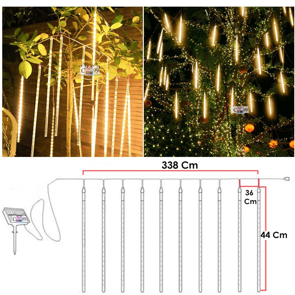 🎅🏼🎄¿DECORACIONES NAVIDEÑAS CON CERO COSTOS ELÉCTRICOS?🔌 LLEGARON LAS LUCES NAVIDEÑAS TIPO METEORITO CON PANEL SOLAR!!!! ✈️💵PAGA CONTRA ENTREGA Y ENVIO GRATIS!!! 🚛💵 - Sólo Enlázate On Line - MeteoroMulticolorSolarC99s