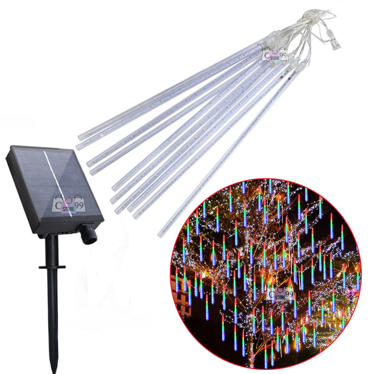 🎅🏼🎄¿DECORACIONES NAVIDEÑAS CON CERO COSTOS ELÉCTRICOS?🔌 LLEGARON LAS LUCES NAVIDEÑAS TIPO METEORITO CON PANEL SOLAR!!!! ✈️💵PAGA CONTRA ENTREGA Y ENVIO GRATIS!!! 🚛💵 - Sólo Enlázate On Line - MeteoroMulticolorSolarC99s