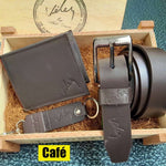 EL MEJOR REGALO PARA EL MEJOR PAPA!!Trio Correa, Billetera, Llavero en Caja Madera! - Sólo Enlázate On Line - null-6