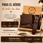 EL MEJOR REGALO PARA EL MEJOR PAPA!!Trio Correa, Billetera, Llavero en Caja Madera! - Sólo Enlázate On Line - null-6